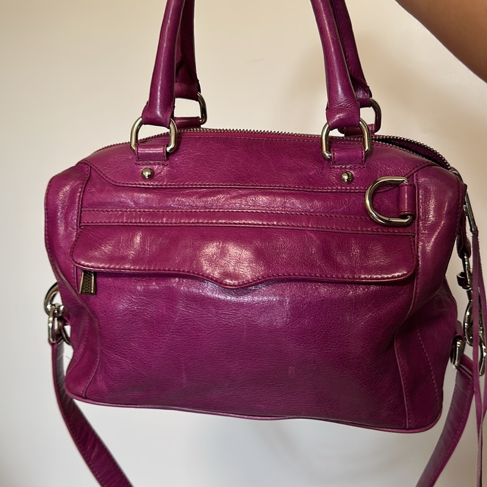 Rebecca Minkoff purple crossbody purse.